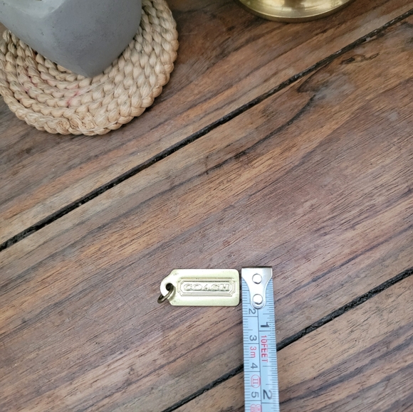Coach Gold Hang Tag Keychain Bag Charm Pendant - Picture 5 of 5